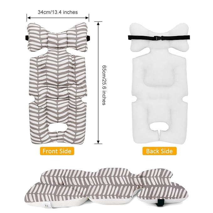 Universal Baby Stroller Cushion Pad for Toddler 3D Air Mesh Baby Seat Pad Liner for Stroller Soft and Breathable Pram Pushchair Baby Stroller Cushion Seat Liner for Baby （Geometry）