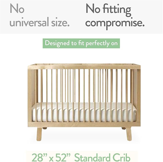 Joey + Joan Fitted Crib Sheets 28 x 52 – Compatible with Standard Crib Mattress and Toddler Bed – 100% Jersey Cotton – Dusty Blue + Navy – 2 Pack