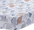 Lambs & Ivy Dino-Might 100% Cotton Dinosaur Baby/Toddler Fitted Crib Sheet