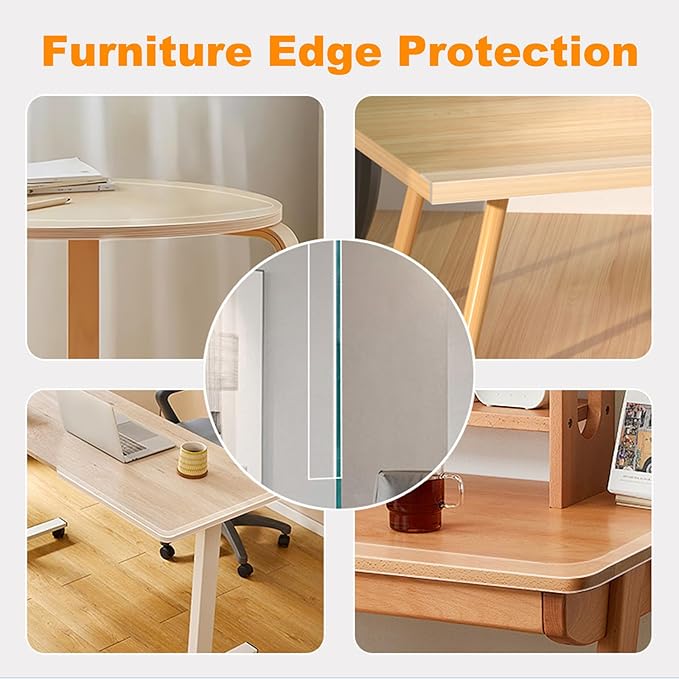 Corner Protectors Baby Proofing,Clear Edge Protector Strip,Furniture Corner Guards,Cabinets,Tables and Window Sill Sharp Corner Safety Bumpers,2 in x 4 ft
