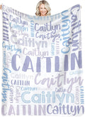 Dr.TOUGH Personalized Blankets with Name Customized Baby Blankets for Girls Boys Adults Monogrammed Blankets and Throws Christmas Birthday Mothers Fathers Valentines Day Gift (Light Purple,30''×40'')