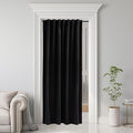 StangH Black Doorway Curtain Soft Velvet Blackout Thermal Insulated Privacy Room Dividers Thick Winter Window Drapes for Office/Bedroom/Hallway/Patio Closet, W42 x L80, 1 Panel