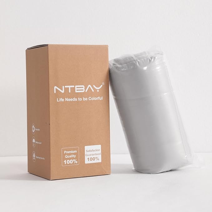 NTBAY Cooling Blanket King, 104x90 Inches - Lightweight Summer Bed Blanket for Hot Sleepers, Japanese Double-Sided Q-Max 0.45 Cooling Fabric, Light Grey