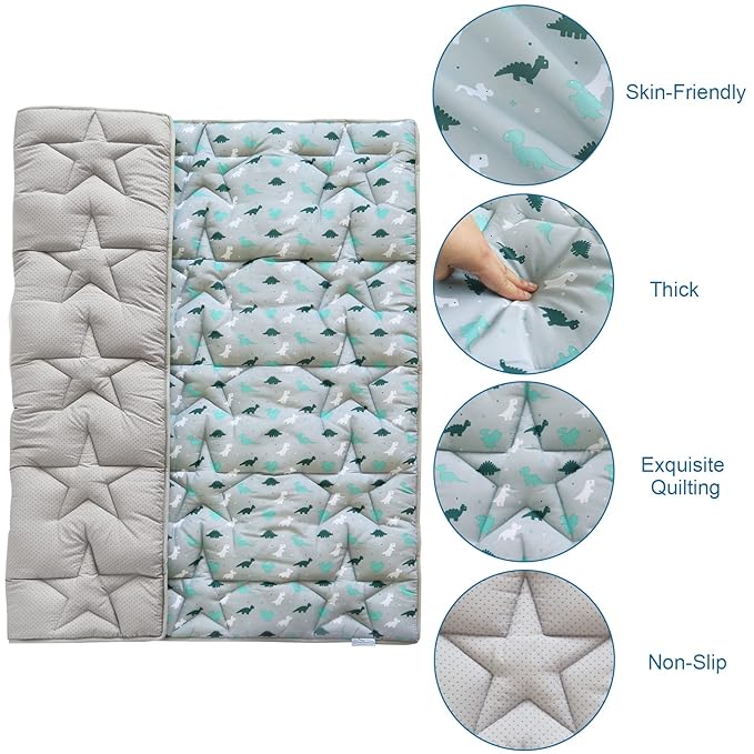 SPRINGSPIRIT Baby Play Mat, 47x47 Infant Play Mat for Playpen, Thicken Baby Mat for Floor, Non-Slip Washable Playmat for Babies, Toddlers, Grey