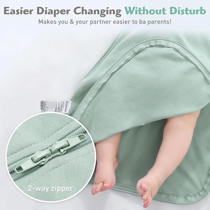 Baby Transitional Swaddle Sack Arms Up Length Sleeves Mitten Cuffs 2 Pack 3-6 Months, Soft Cotton Wearable Sleeping Bag Swaddling Blanket for Boys Girls Sleep Sacks Snug Fit Calms Startle Reflex
