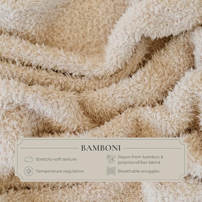 SARANONI Bamboni Luxury Baby Blanket | Cozy & Soft Plush Receiving Blankets | Perfect for Girls & Infant Baby Boy Blankets | Caramel - 30” x 40"