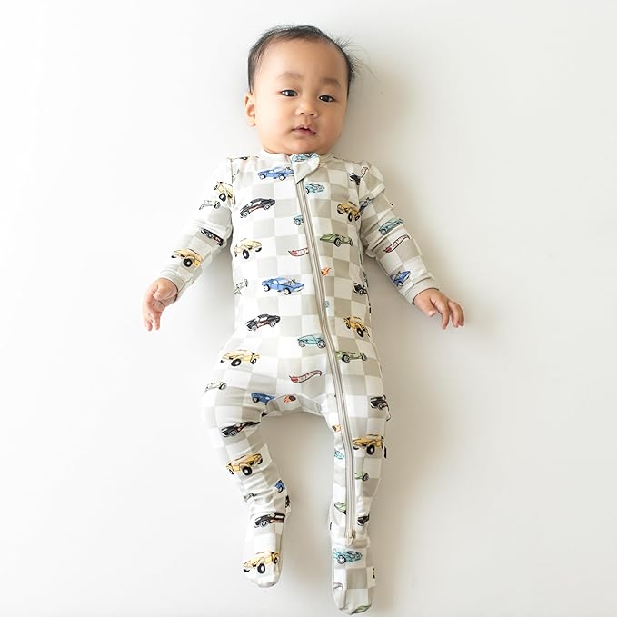 KYTE BABY Unisex Zipper Closure Footies, Rayon Made From Bamboo, 0-24 Months