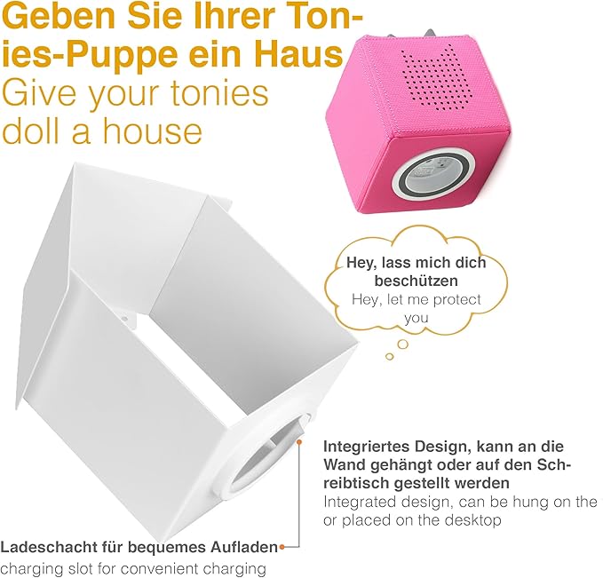 For Tonies Box Shelf,for Tonie Shelf Magnetic house shaped shelf adhesive Metal Plate Tonie Storage Shelf for 35 tonie figurines tonie display, for Kids Play Room, Wall-Mounted and Desktop Placement.
