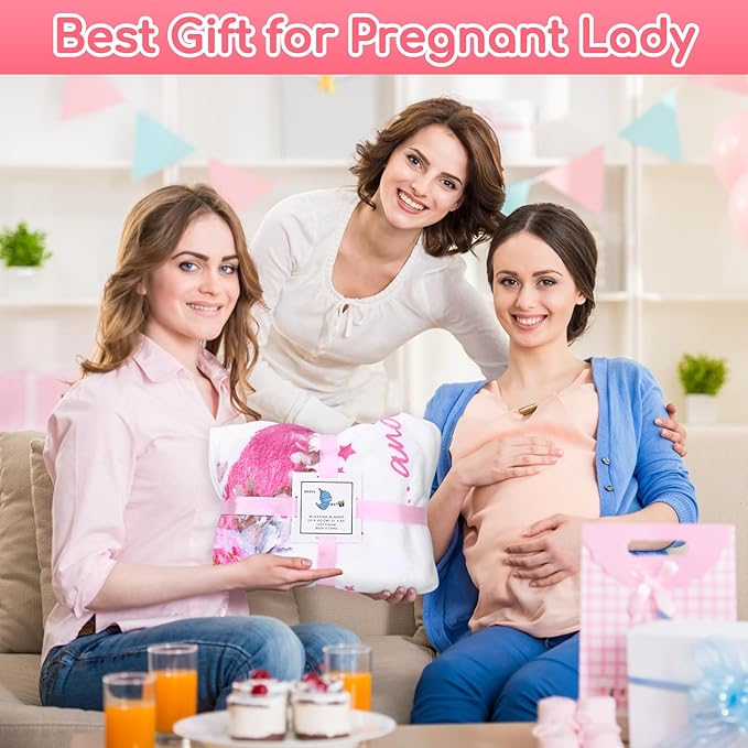 Baby Monthly Milestone Blanket, Precise Hour Moments with Knitted Hat,51”L x40”W,Recording 1 to 12 Months Moments,Thicker Extra Soft Flannel,Best Photography for Newborn,Baby Girl(Pink Flower)