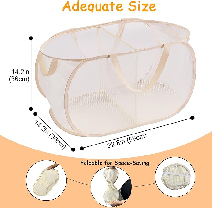 Large Toys Storage Basket Organizer Box for Kids, Boys, Girls - Foldable Toy Storage Bins with Dividers & 2 Sturdy Handles for Living Room, Bedroom, Playroom, Kidsroom (Beige, 2 Compartments)
