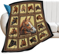 Tijuboni Racing Horses Throw Blanket Horse Gifts for Girls Boys Women Men Kids Adults Soft Flannel Fleece Blanket for Couch Sofa Bed Home Decor 50"x60"