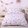 JSD Airplane Kids Duvet Cover Set Full Size, 3 Piece Soft Printed Microfiber Comforter Cover with Pillow Sham Zipper Closure, Comforter Not Included