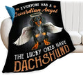 Dachshund Gifts and Decor - Cute Dog Throw Blanket for Girls, Women, Kids, Adults - Soft, Warm, Cozy Fleece Blanket for Couch, Sofa, Bed - 60"x50"