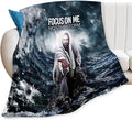 Tijuboni Christian Jesus Throw Blanket Religious Faith Gifts for Women Men Girls Boys Kids Adults Soft Flannel Fleece Blanket for Couch Sofa Bed Home Decor 50"x60"