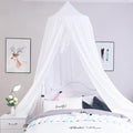 Extra Large Kids Bed Canopy for Girls Boys Bedroom Decor, Crib Nursery Hanging Light Blocking Reading Nook (Pure White)