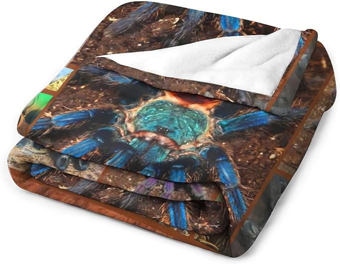 Tarantula Spider Blanket Gifts for Tarantula Lovers Tarantula Throw Blanket for Men Women Kids Adults Soft Warm Cozy Fleece Blanket for Couch Sofa Bed 40"x50"