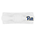 Creative Knitwear Pitt Panthers Infant Girls White Solid Hair Knot Headband Embroidered Logo - Size Newborn - 4T