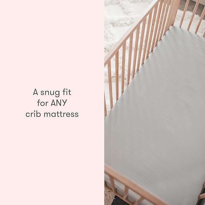 Newton Baby Fitted Crib Sheet (2-Pack) - Ultra Breathable and Soft, Organic Cotton, Fits All Standard Cribs, Clay