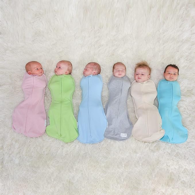 Woombie Original Baby Swaddling Blanket - Soothing, Cotton Baby Swaddle with Zipper - Wearable Newborn Blanket, Boys & Toys, 14-19 lbs