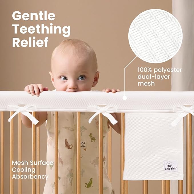 CHIPCHIP 3-Pack White Mesh Fabric, 1 Long Panel 51"x7" + 2 Short Panels 27.5"x7"