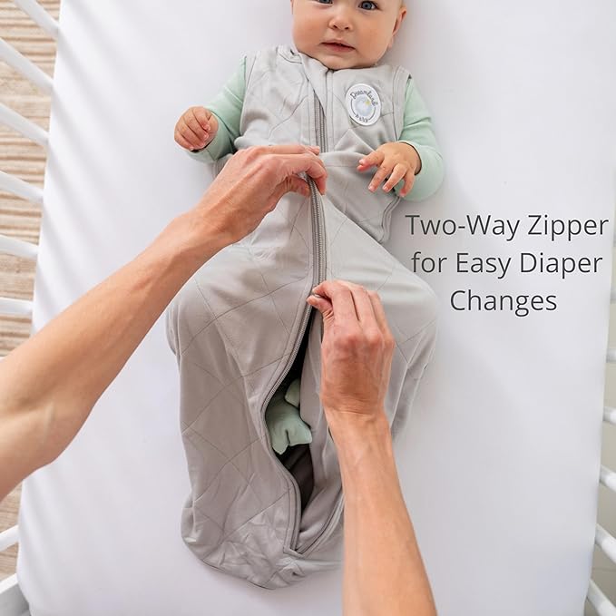Dreamland Baby Lightweight Bamboo Viscose Sleep Sack (6-12 Months). 1.0 TOG Ultra Soft Blanket w/ 2-Way Zipper. 95% Viscose, 5% Spandex (Sage). Mom-Owned US Business, Premium Materials