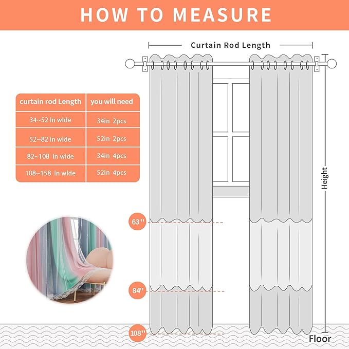 XiDi Pink Grey Green Girls Curtains for Bedroom Rainbow Blackout Short Curtains for Kitchen Cafe Window Room Darkening Kids Childs Nurser Room Wall Decor 72 inches Long 52 inches Wide 2 Panels Set