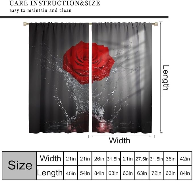 YCness Forest Animal Curtains, Wild Animals Watercolor Woodland Bear Rabbit Cartoon Window Treatments for Kids Bedroom Living Room Kitchen Living Room Drapes, 52x84 Inch