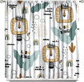 Cartoon Little Lion King Window Curtains for Baby Child,Cute Funny Forest Animals,Tropical Jungle Leaves Wildlife Boho Rainbow Print Blackout Drapes for Nursery Boys Girls Kids Bedroom 52x84in