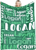 Dr.TOUGH Personalized Blankets with Name Customized Baby Blankets for Girls Boys Adults Monogrammed Blankets and Throws Christmas Birthday Mothers Fathers Valentines Day Gift (Green,30''×40'')