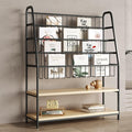 Kids Bookshelf and Toy Storage Organizer,6 Tier Childrens Bookcase,Magazine Rack Floor,Book Shelf for Kids Rooms Classroom Nursery Living Room Office (Black, L:31.5")