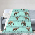 Elephant Blanket Musical Notes Decor Throw Blanket Super Soft Flannel Lightweight Fluffy Plush Fuzzy Fleece Blanket Gifts for Girl Woman Boys Kids Adults Man for Bed Sofa 50"X60"