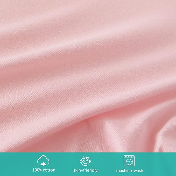 Bassinet Sheets Fit for Ronbei, Cuddor, Papablic, Cowiewie, Pamo Babe and Ingenuity Bedside Bassinet,100% Cotton, 2 Pack, Ultra Soft Bassinet Sheet, Pink and Violet