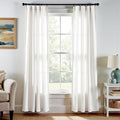 jinchan Off White Linen Blend Curtains 84 inch Length 2 Panel for Bedroom Bathroom, Cottage Core Style 38 inch Wide Drapes with Rod Pocket Back Tab(38W x 84L, Off White)