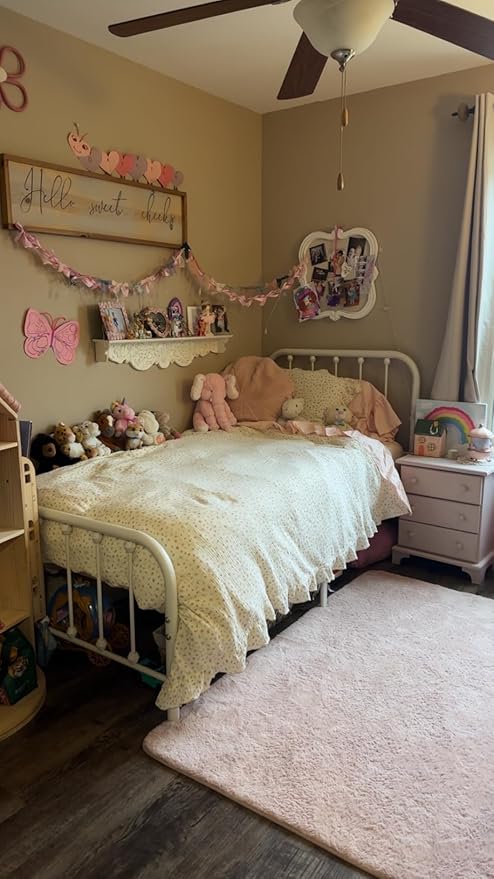 BuLuTu Chic Princess Duvet Cover Full for Teens Girls Pink Floral Comforter Cover 79"x90", Cotton Muslin Quilt Cover with Ruffles Vintage Cottage Bedding, Zipper Closure, No Pillow
