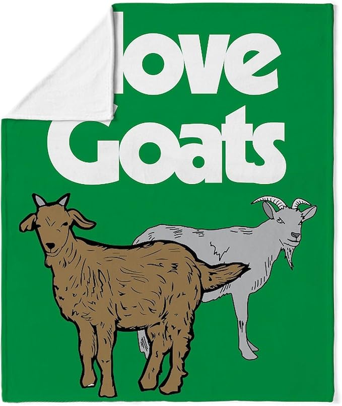 CafePress I Love Goats Throw Blanket Super Soft Fleece Plush Throw Blanket, 60"x50"