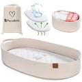 Baby Changing Basket for Baby Dresser, Moses Basket for Babies, Cotton Rope Diaper Changing Basket, Unisex Baby Moses Basket, Foam Diaper Changing Pad for Dresser, Changing Table Topper for Dresser