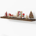 Dreamland 55 Inches Floating Shelves for Wall, 9.3" Deep Long Floating Shelves Set of 1, Large Display & Storage Shelf, Wall Shelf for Bathroom Bedroom Living Room Kitchen Office, Walnut