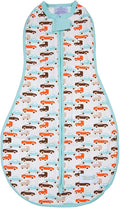 Woombie Original Baby Swaddling Blanket - Soothing, Cotton Baby Swaddle with Zipper - Wearable Newborn Blanket, Boys and Toys, 5-13 lbs