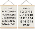 Supwhd Classroom Wall Decor, Numbers and Alphabet Educational Wall Art Poster, Alphabet ABC Numbers from 1 to 20 Poster Wall Decor for Toddler Kids Room Playroom Classroom, 12x16 Set of 2（Black）