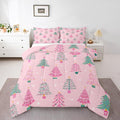 Feelyou Xmas Comforter Set Toddler Size Christmas Tree Bedding Set for Kids Boys Girls Christmas Decor Duvet Quilt New Year Gift Bedroom Decor Microfiber 2 Pcs with 1 Pillow Cases
