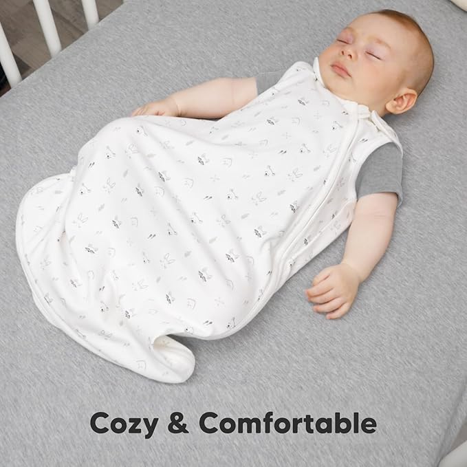 1-Pack Organic Baby Sleep Sacks, 100% Cotton - Soft & Breathable 0.5TOG Baby Wearable Blanket, Toddler Sleeping Sack 6-18 Months, Easy to Wear Transitional Swaddles for Newborns, Infants(M, KeaStory)