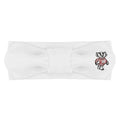 Creative Knitwear Wisconsin Badgers Infant Girls White Solid Hair Knot Headband Embroidered Logo - Size Newborn - 4T