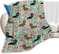Tijuboni Dachshund Throw Blanket Dog Gifts for Girls Boys Women Men Kids Adults Soft Flannel Fleece Blanket for Couch Sofa Bed Home Decor 50"x60"