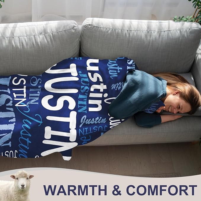 Ships Next Day, Personalized Blankets and Throws Custom Blanket with Name Customized Flannel Blanket for Kids Christmas Blanket Gifts for Teen Girls Boys