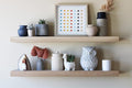 Urban Legacy Unfinished White Oak Floating Shelves | Easy to Install Accent Modern Floating Shelves with Floating Shelf Brackets| Set of 2, (48" x 7" x 2")