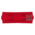 Creative Knitwear Miami Ohio RedHawks Infant Girls Red Solid Hair Knot Headband Embroidered Logo - Size Newborn - 4T