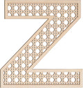 Large Boho Wooden Rattan Letters 12 inch for Nursery Decor Wood Letter Z Wall Decors for Baby Girl Boy Bedroom Home Rustic Name Sign Birthday Wedding Decorative Letters