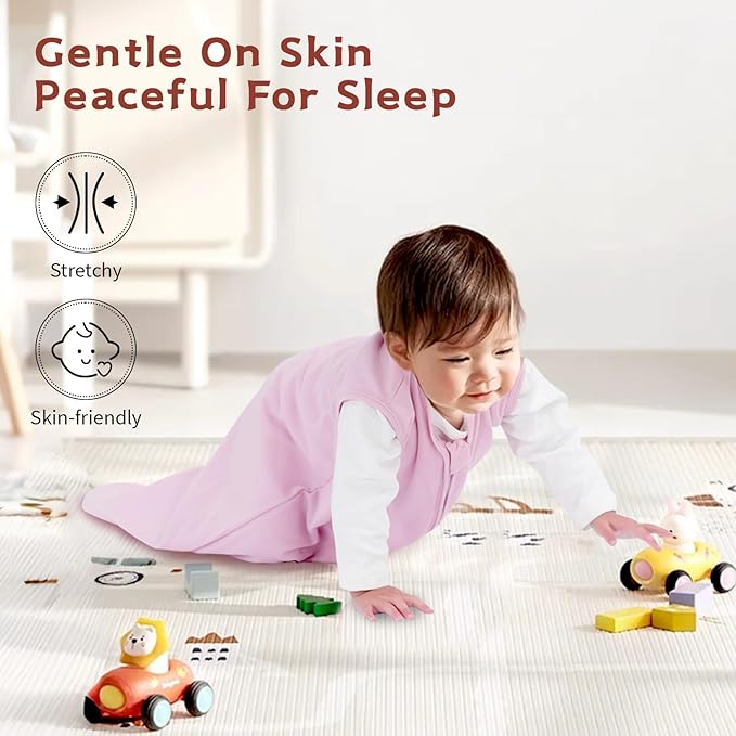 3 Pack Baby Sleep Sack 18-24 Months 100% Cotton TOG 0.5 Baby Sleeping Bag 2-Way Zipper Toddler Wearable Blankets Comfy Stretchy Summer Sleep Sacks