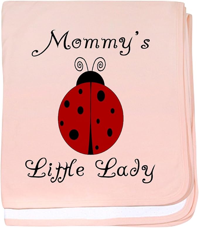 CafePress Mommy's Little Lady Ladybug Baby Blanket, Super Soft Newborn Swaddle