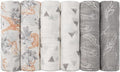 GLLQUEN BABY Receiving Blanket Boy Cotton Muslin Swaddle Blankets Girl Newborn Squares Breathable & Soft Thin Baby Blankets Cloths Double Absorbent Infant Swaddling Wrap - 6 Pack(Jungle)